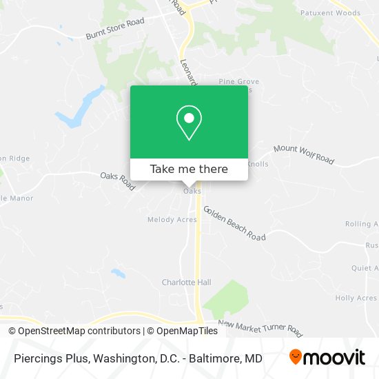 Piercings Plus map