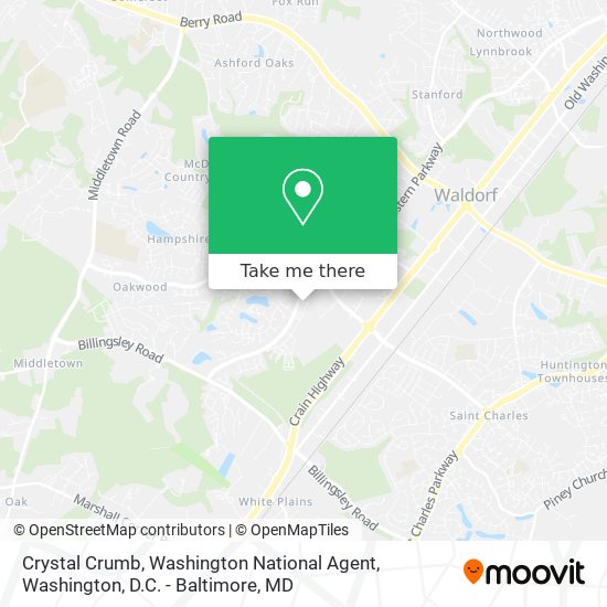 Mapa de Crystal Crumb, Washington National Agent