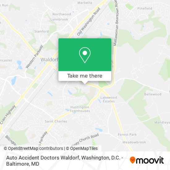 Auto Accident Doctors Waldorf map