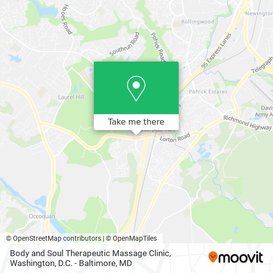 Mapa de Body and Soul Therapeutic Massage Clinic
