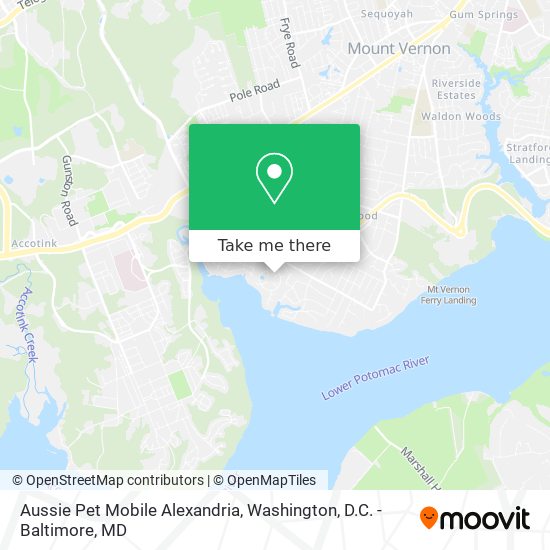 Aussie Pet Mobile Alexandria map