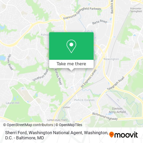 Mapa de Sherri Ford, Washington National Agent