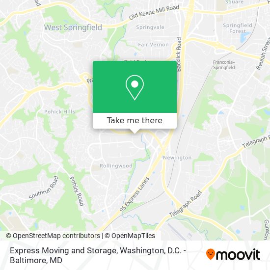 Express Moving and Storage map