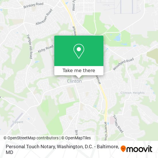 Personal Touch Notary map