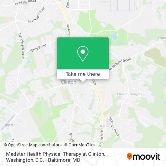Medstar Health Physical Therapy at Clinton map