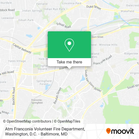 Atm Franconia Volunteer Fire Department map