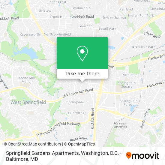 Mapa de Springfield Gardens Apartments