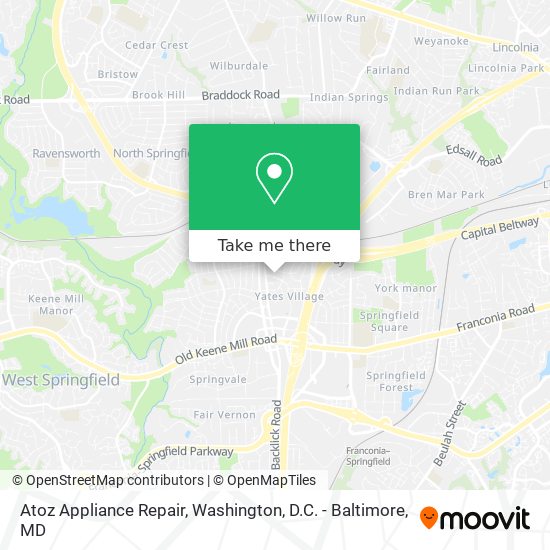 Mapa de Atoz Appliance Repair