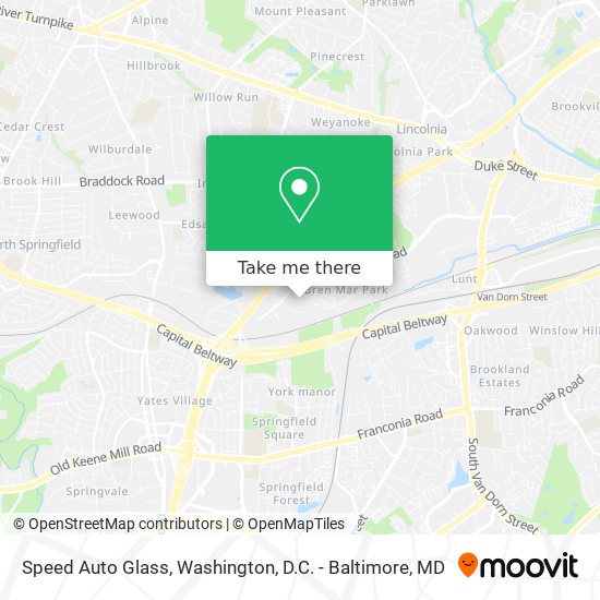 Speed Auto Glass map