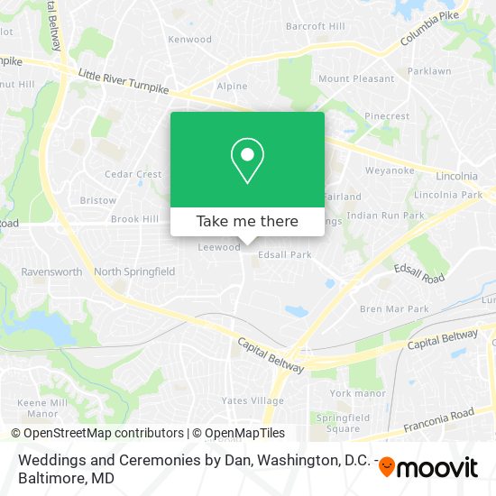 Weddings and Ceremonies by Dan map