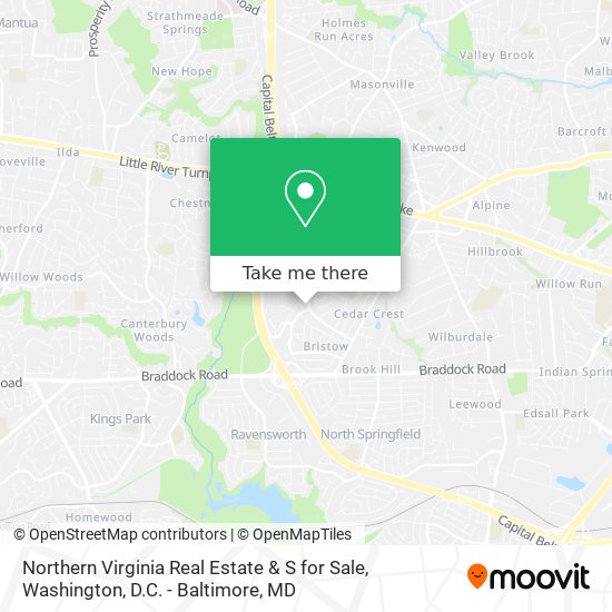 Mapa de Northern Virginia Real Estate & S for Sale