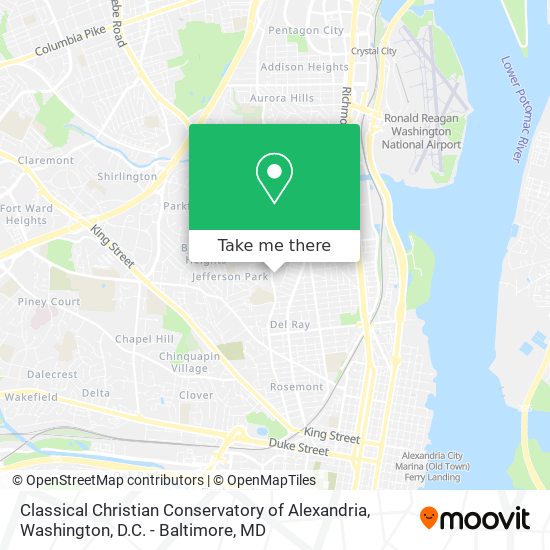 Classical Christian Conservatory of Alexandria map