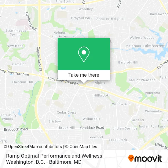 Ramp Optimal Performance and Wellness map
