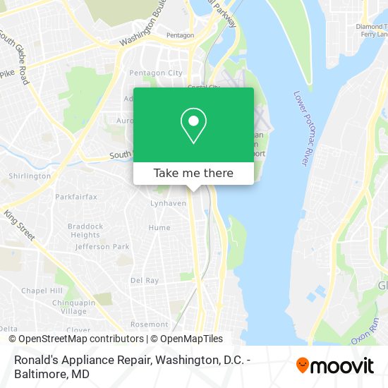 Ronald's Appliance Repair map