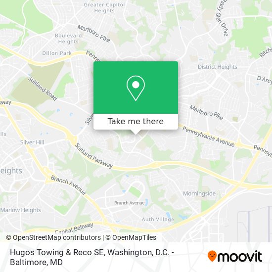 Mapa de Hugos Towing & Reco SE