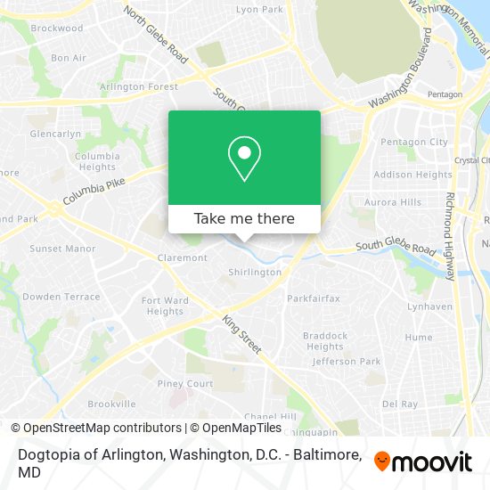 Dogtopia of Arlington map
