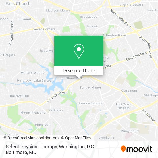 Mapa de Select Physical Therapy