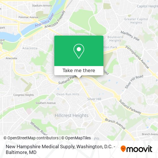 New Hampshire Medical Supply map