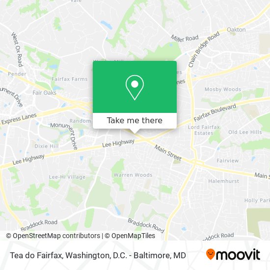 Mapa de Tea do Fairfax