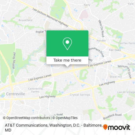 Mapa de AT&T Communications