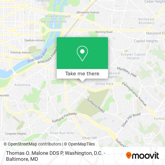 Mapa de Thomas O. Malone DDS P