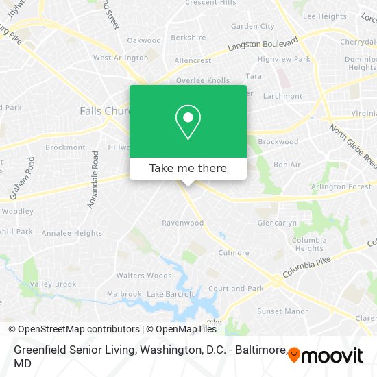 Greenfield Senior Living map