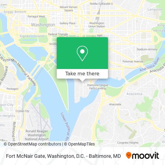 Fort McNair Gate map