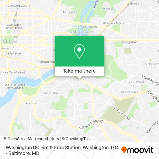 Washington DC Fire & Ems Station map