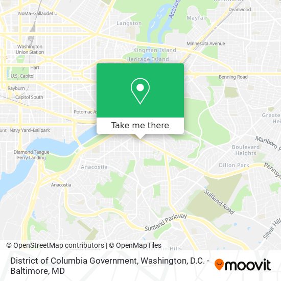 District of Columbia Government map