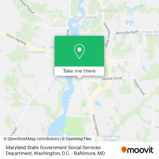 Mapa de Maryland State Government Social Services Department