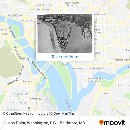 Hains Point map