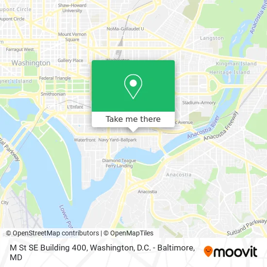 M St SE Building 400 map