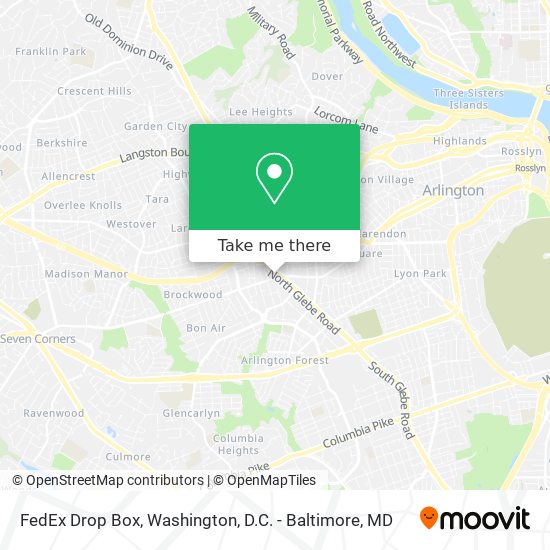 FedEx Drop Box map