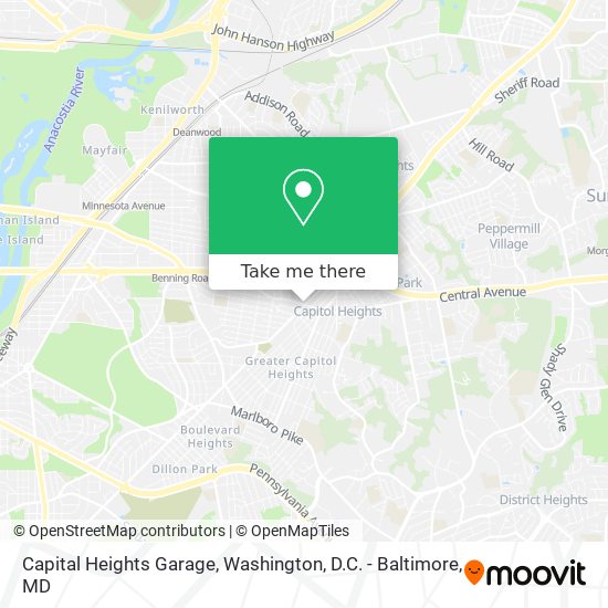 Mapa de Capital Heights Garage