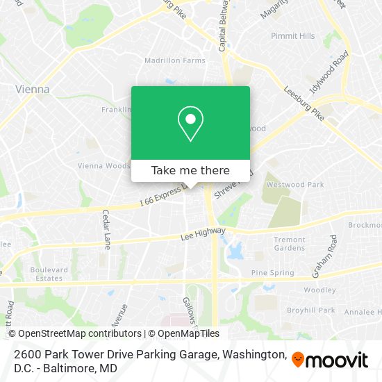 2600 Park Tower Drive Parking Garage map