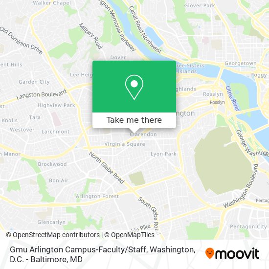 Gmu Arlington Campus-Faculty / Staff map