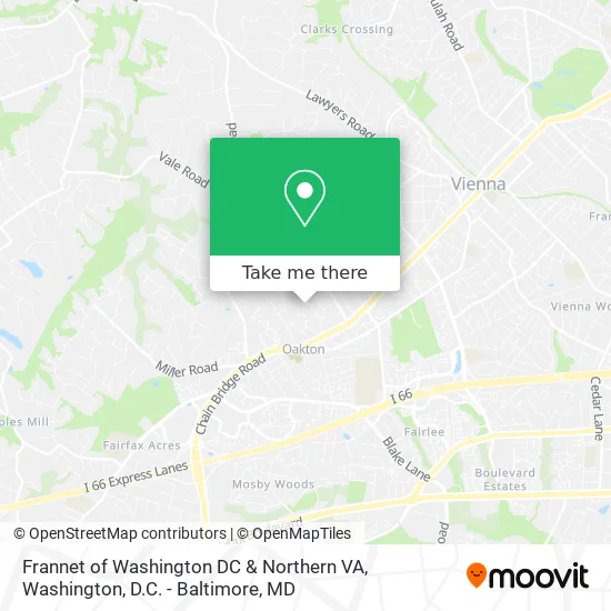 Frannet of Washington DC & Northern VA map