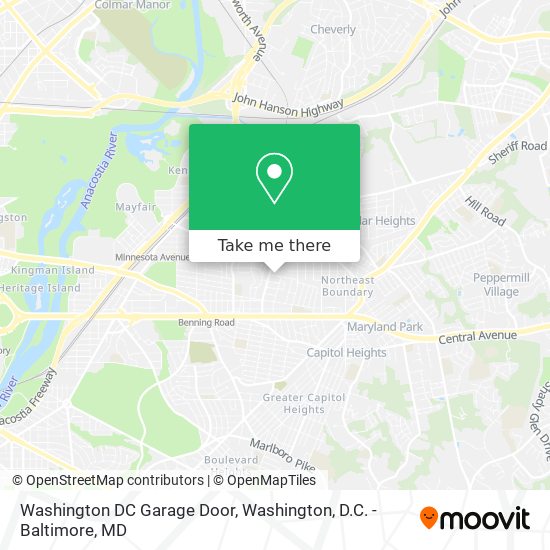 Washington DC Garage Door map