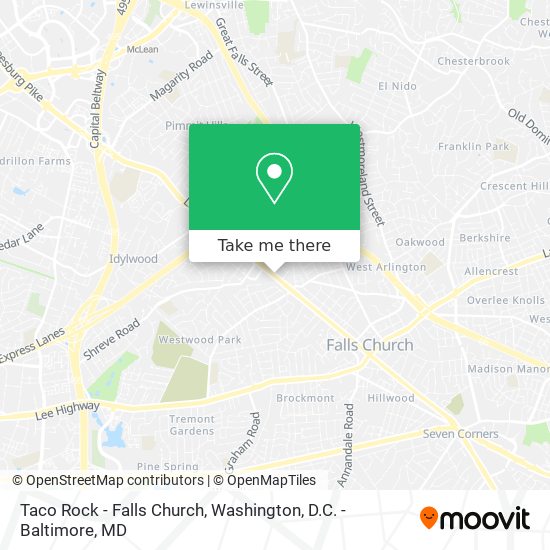 Mapa de Taco Rock - Falls Church