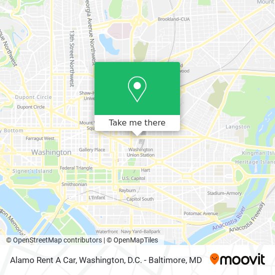 Alamo Rent A Car map