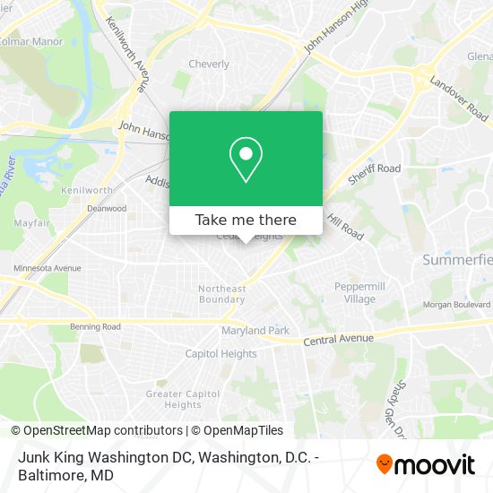 Junk King Washington DC map