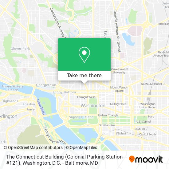 Mapa de The Connecticut Building (Colonial Parking Station #121)