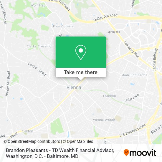 Brandon Pleasants - TD Wealth Financial Advisor map