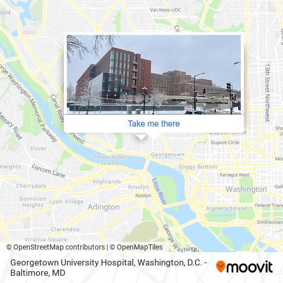 Mapa de Georgetown University Hospital
