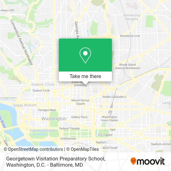 Georgetown Visitation Preparatory School map