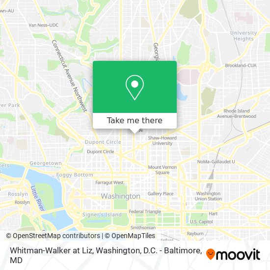 Mapa de Whitman-Walker at Liz