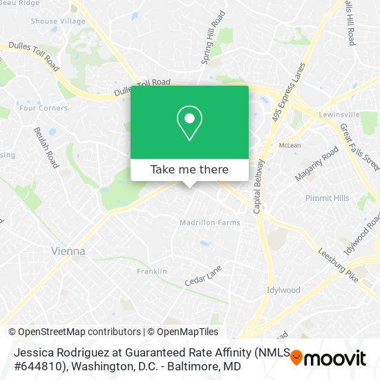 Mapa de Jessica Rodriguez at Guaranteed Rate Affinity (NMLS #644810)