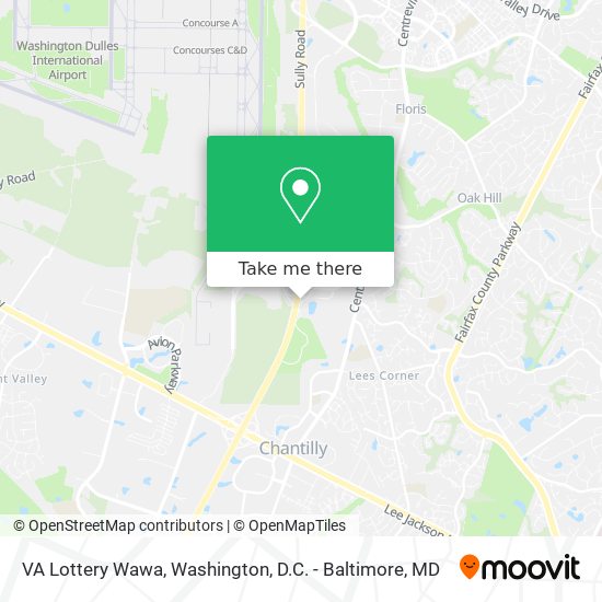 VA Lottery Wawa map