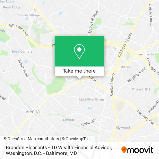 Mapa de Brandon Pleasants - TD Wealth Financial Advisor