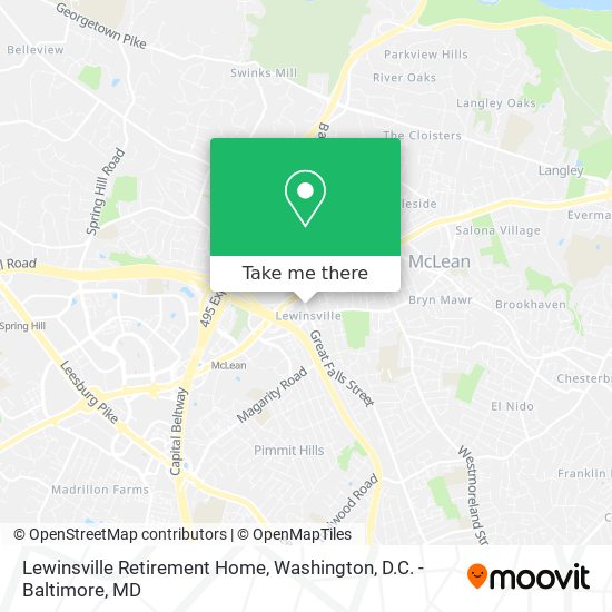 Lewinsville Retirement Home map